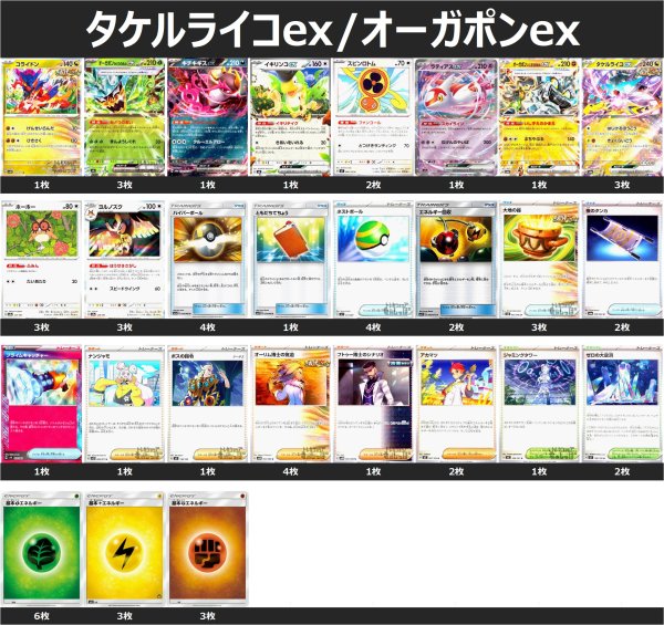 画像1: タケルライコex/オーガポンex デッキ (1)
