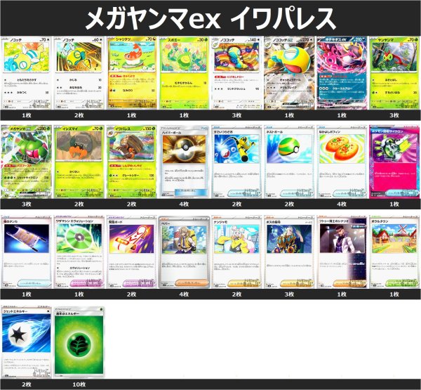 画像1: メガヤンマex イワパレス デッキ (1)