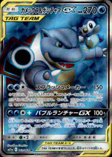 画像1: 【069-064 SR】カメックス&ポッチャマGX (1)