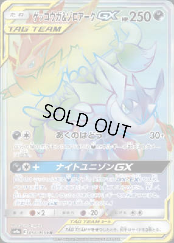 画像1: 【066/055 HR】ゲッコウガ&ゾロアークGX (1)