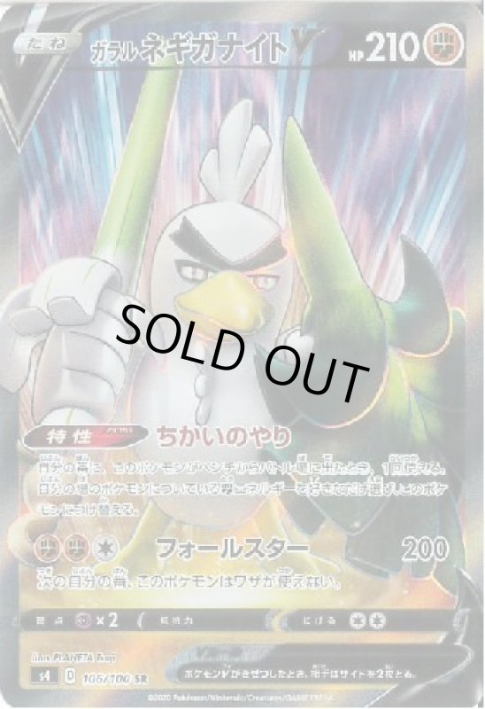 画像1: ガラルネギガナイトV【106/100 SR】 (1)