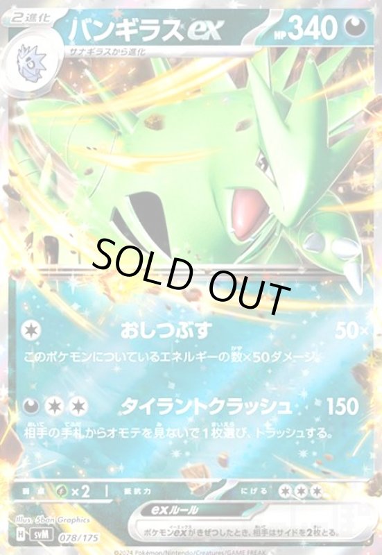 画像1: バンギラスex(078/175)(ホイル) (1)