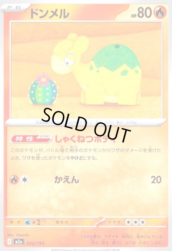 画像1: ドンメル(しゃくねつボディ/かえん) (1)