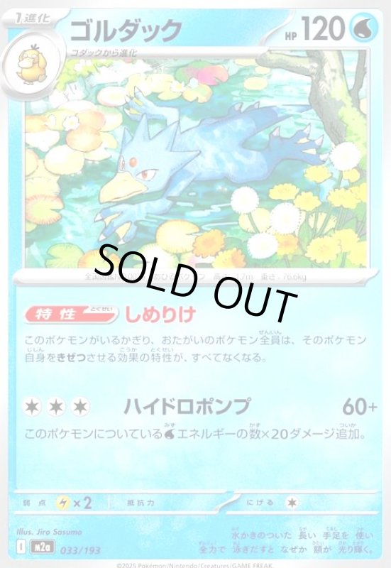 画像1: ゴルダック(しめりけ/ハイドロポンプ) (1)