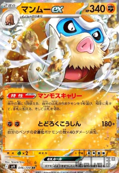 画像1: マンムーex(046/100 RR) (1)