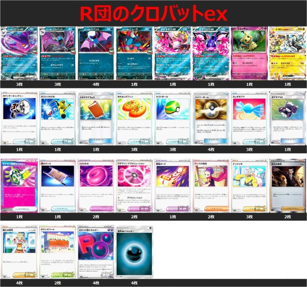 画像1: R団のクロバットex デッキ 2025/4/19 (1)