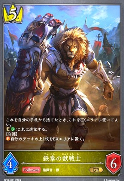 画像1: 鉄拳の獣戦士(GR)(BP12-021) (1)