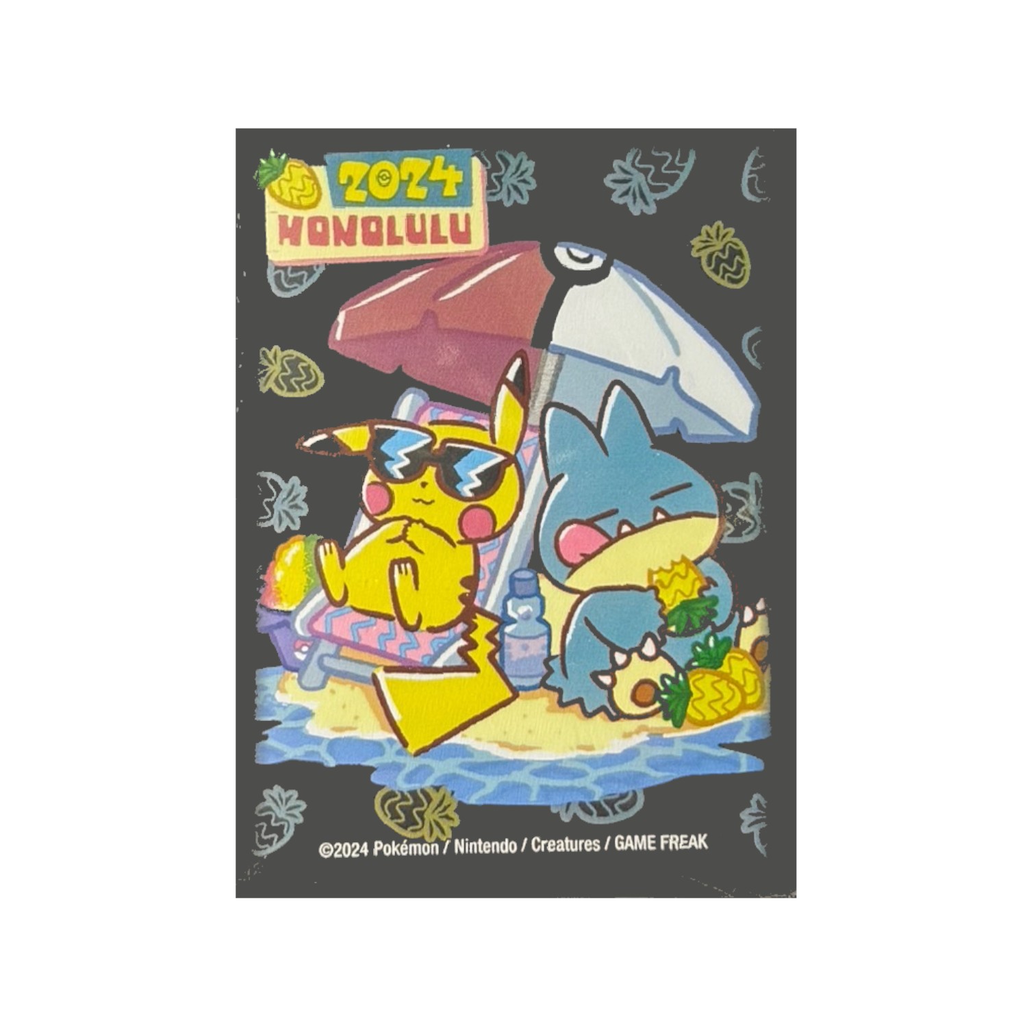 wcs2024 ホノルル限定　サングラスピカチュウ Tシャツ　XLサイズ WCS2024 ホノルル Tシャツ サングラスピカチュウ青（L